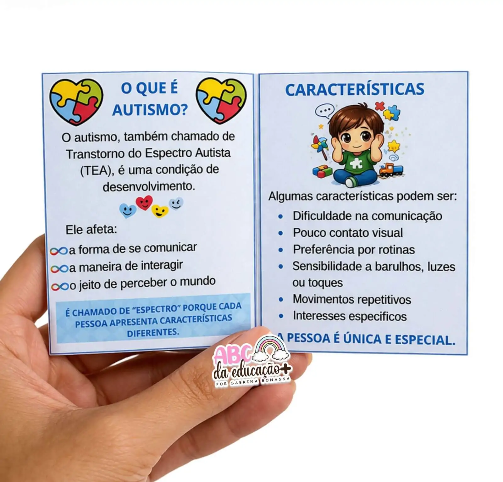 Livrinho Informativo Dobrável – Dia Mundial do Autismo - Imagem 2