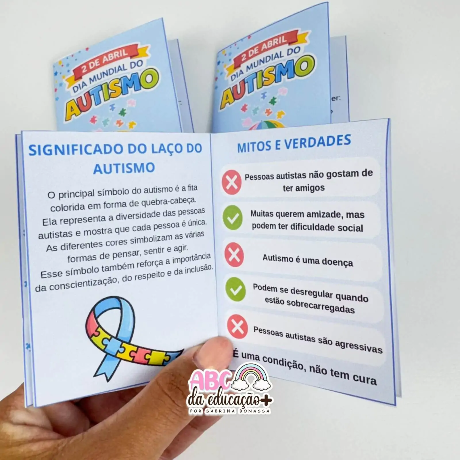 Livrinho Informativo Dobrável – Dia Mundial do Autismo - Imagem 3