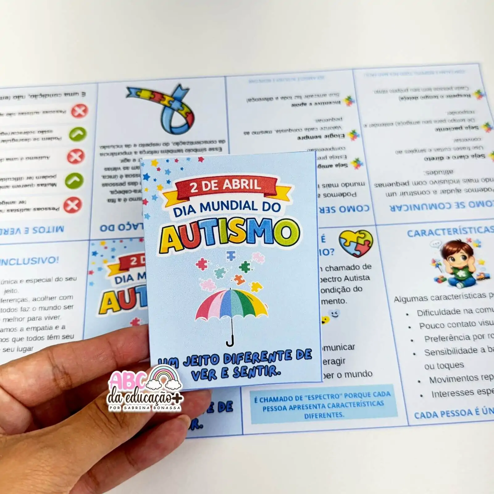 Livrinho Informativo Dobrável – Dia Mundial do Autismo - Imagem 6