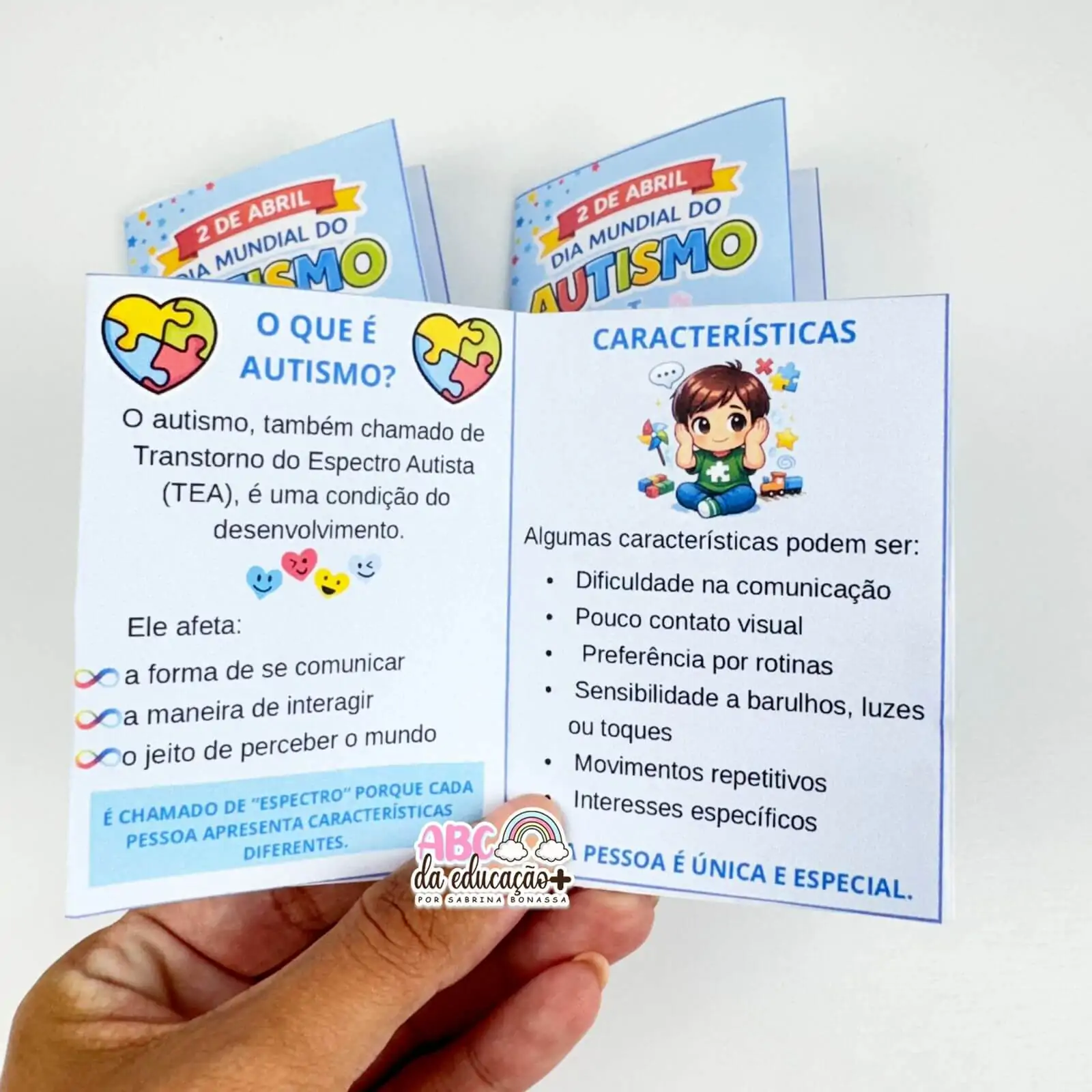 Livrinho Informativo Dobrável – Dia Mundial do Autismo - Imagem 7