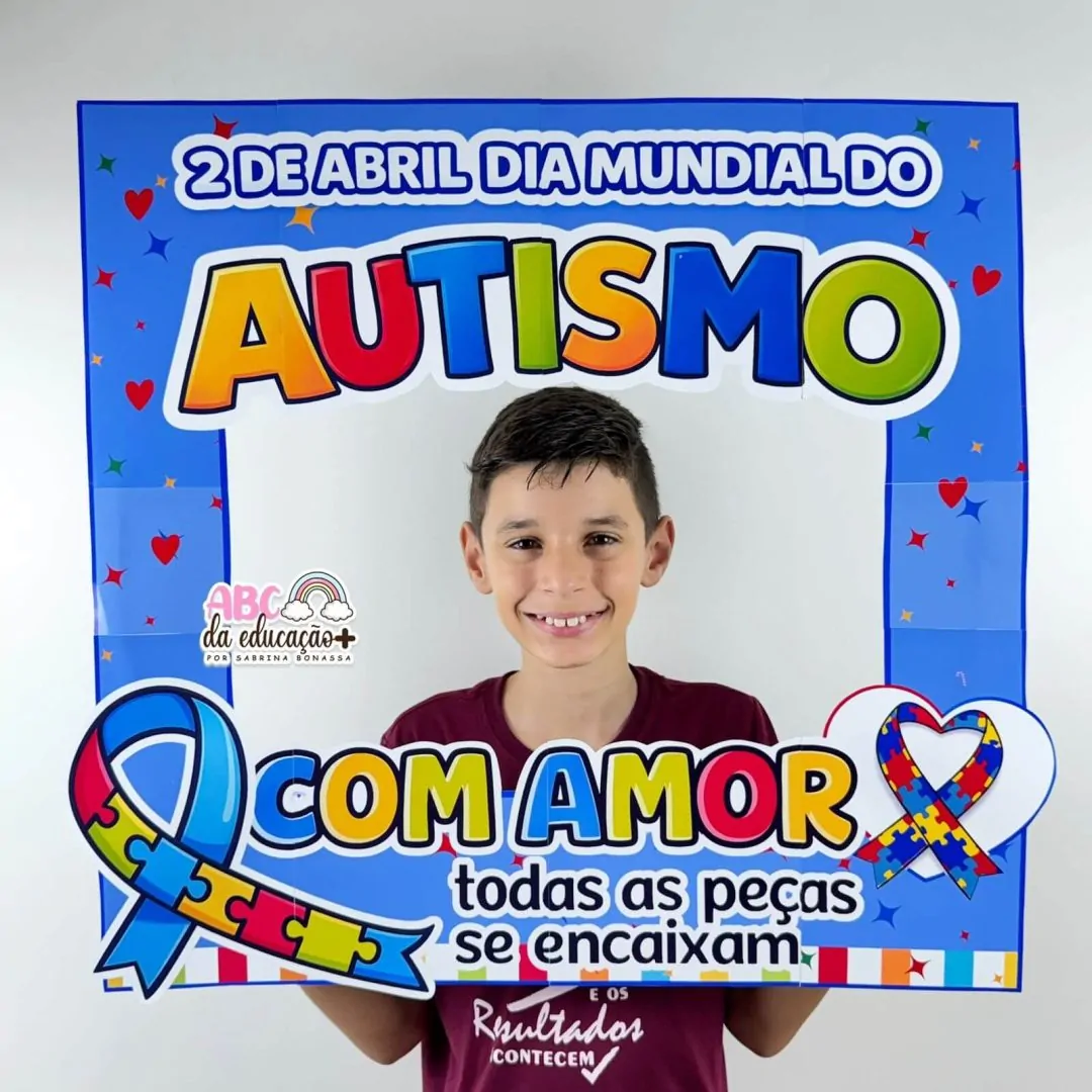 Moldura para Fotos – Dia Mundial do Autismo Quadrada