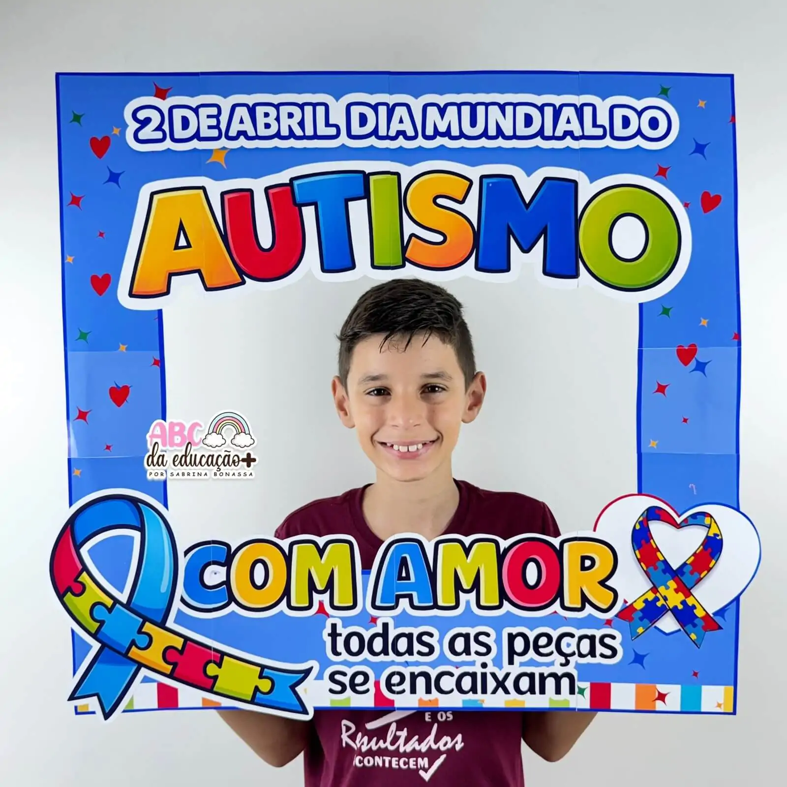 Moldura para Fotos – Dia Mundial do Autismo Quadrada