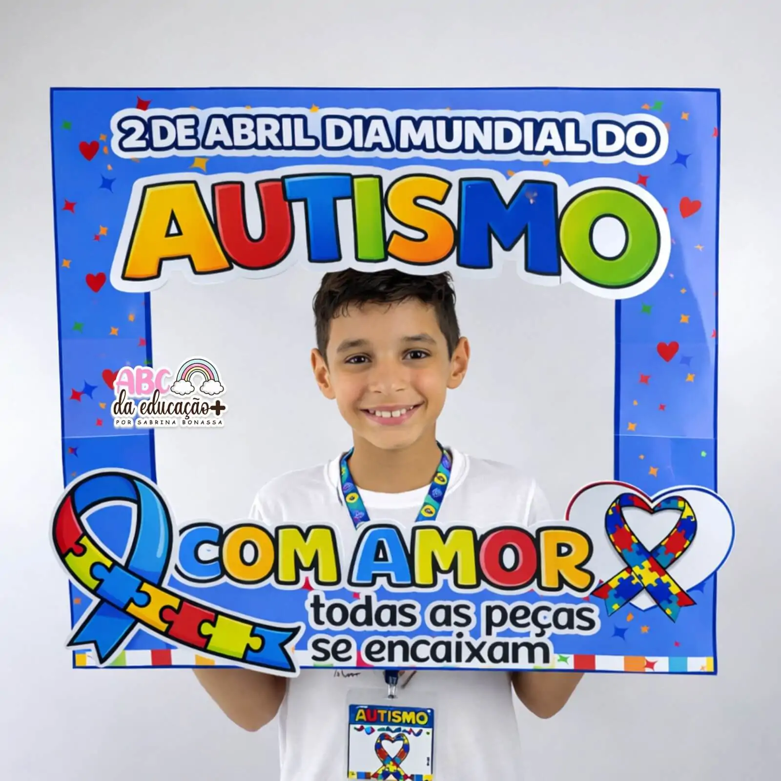 Moldura para Fotos – Dia Mundial do Autismo Quadrada - Imagem 2