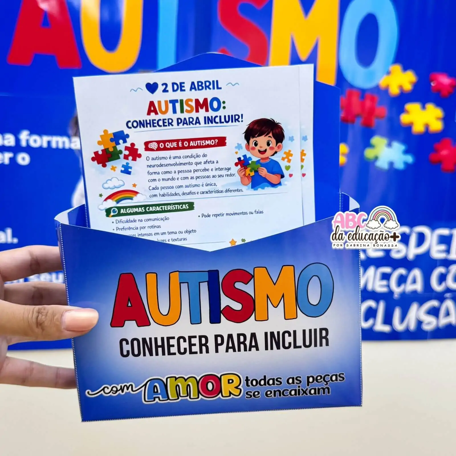 Kit Autismo Completo – Painel + Caixa + Folheto - Imagem 4
