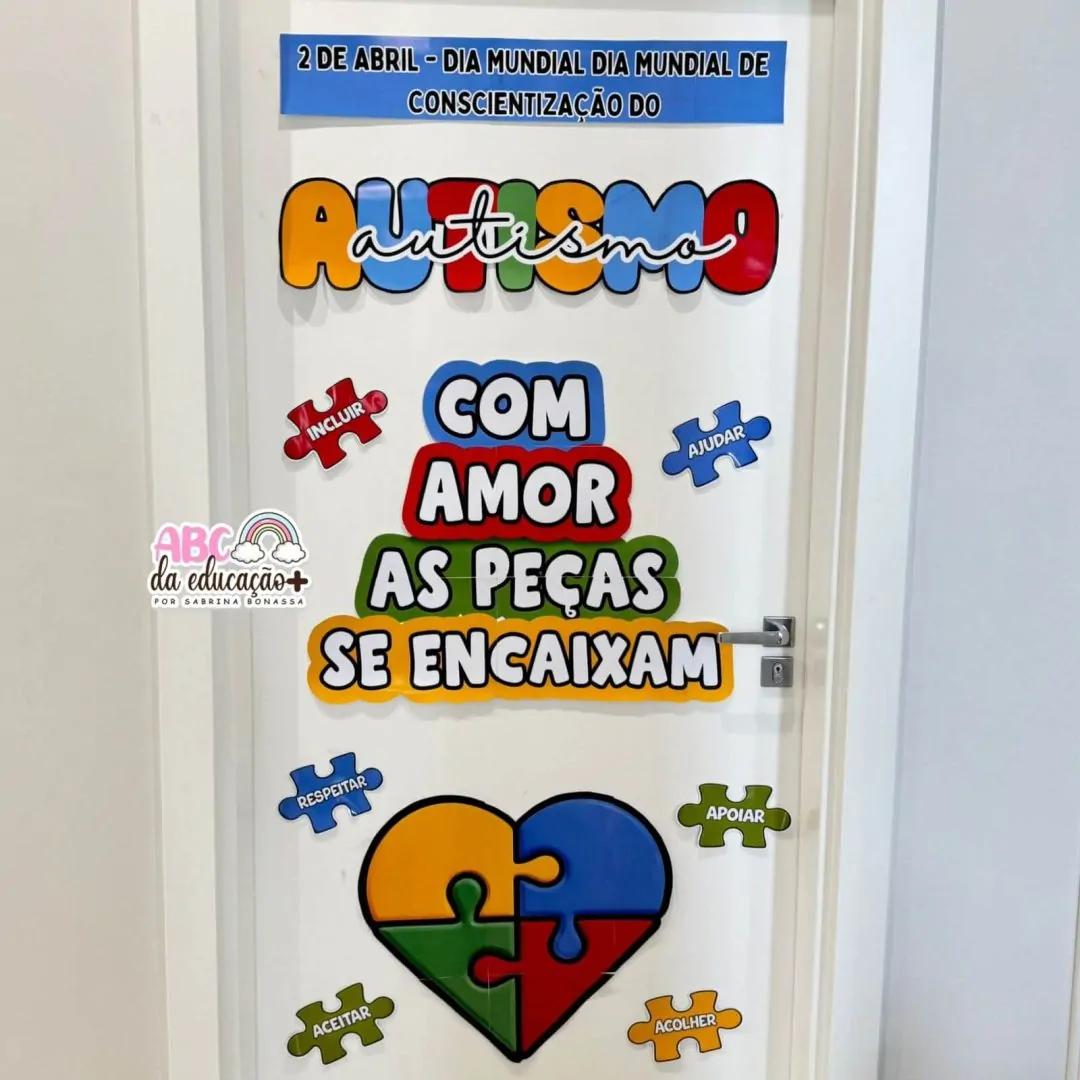 Painel de Porta + Panfleto Informativo Autismo