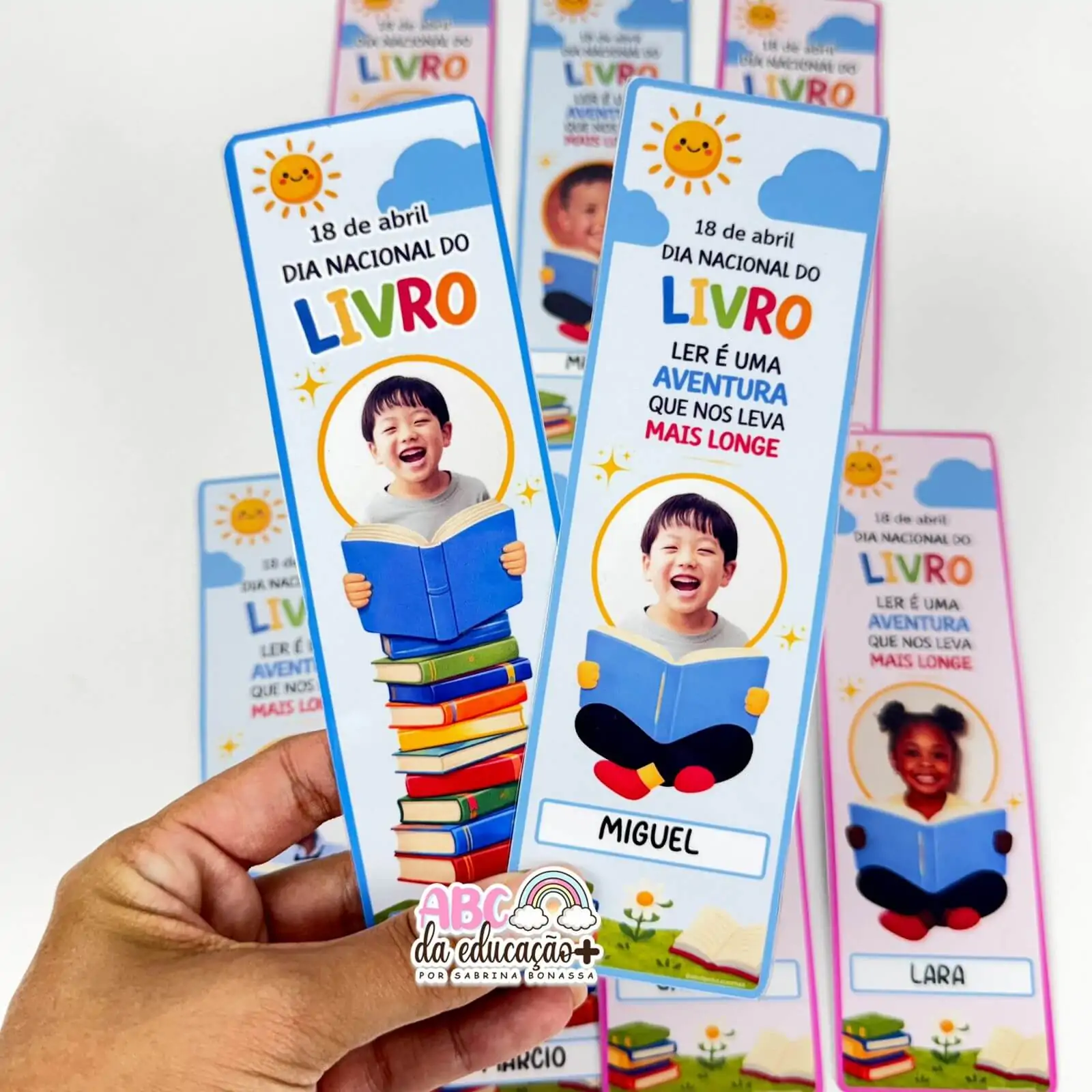 Marcadores Personalizados com Foto – Dia do Livro Infantil