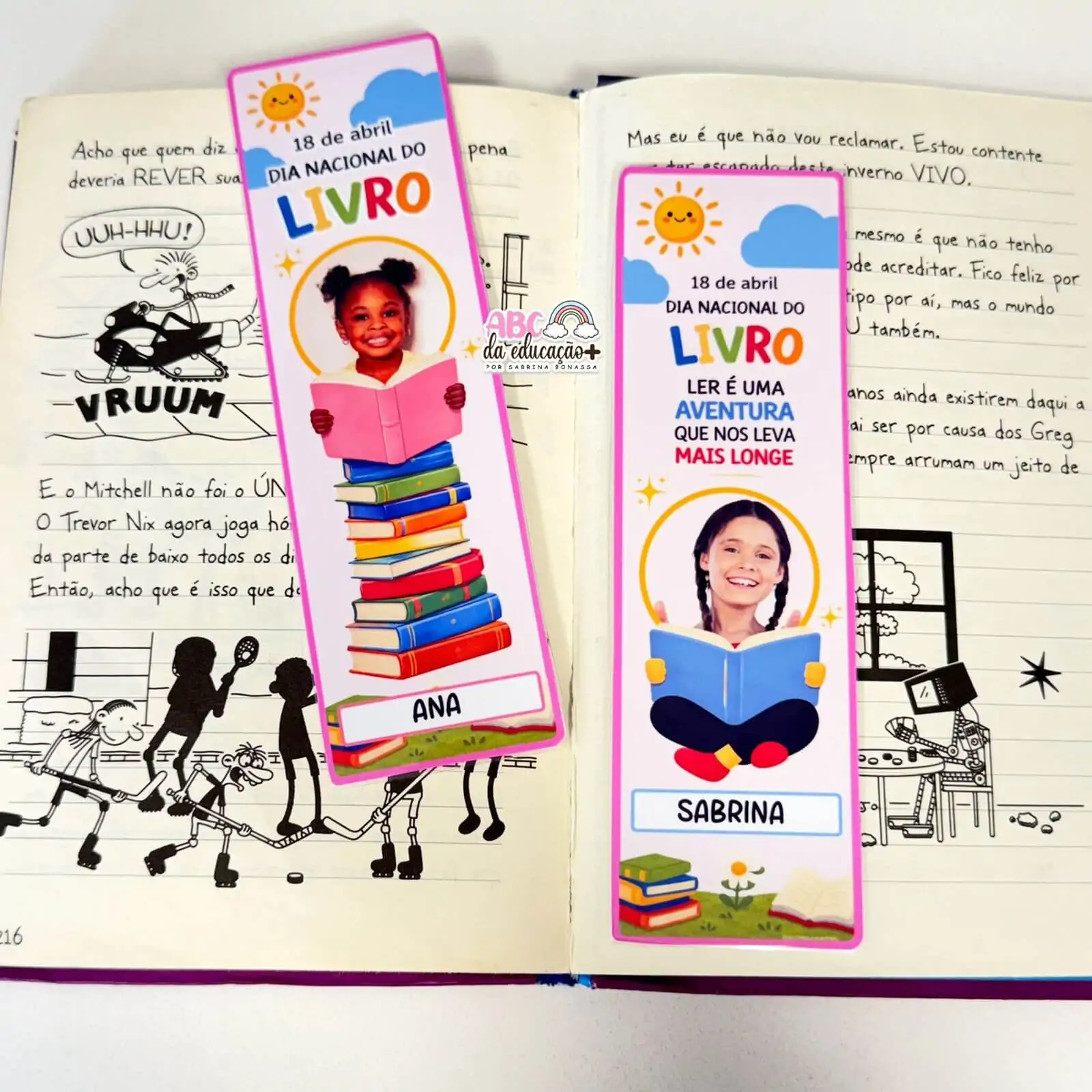 Marcadores Personalizados com Foto – Dia do Livro Infantil - Imagem 3